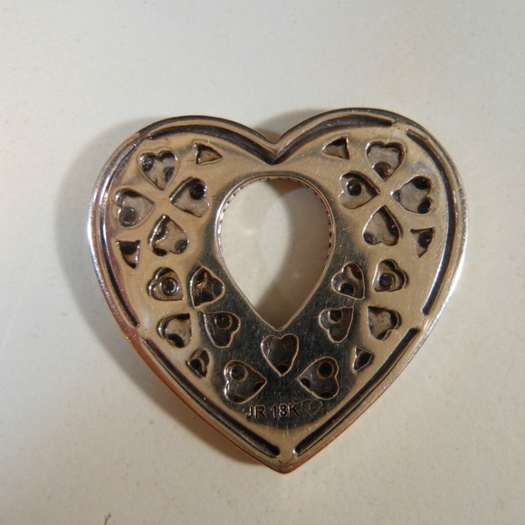 $3,500 Judith Ripka 18K White Gold 73 Diamonds 1.043 CTW Heart Pendant No Chain - Picture 11 of 12